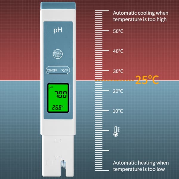 Bærbar multifunktionel vandtester til saltholdighed og temperatur til hjemmebrug