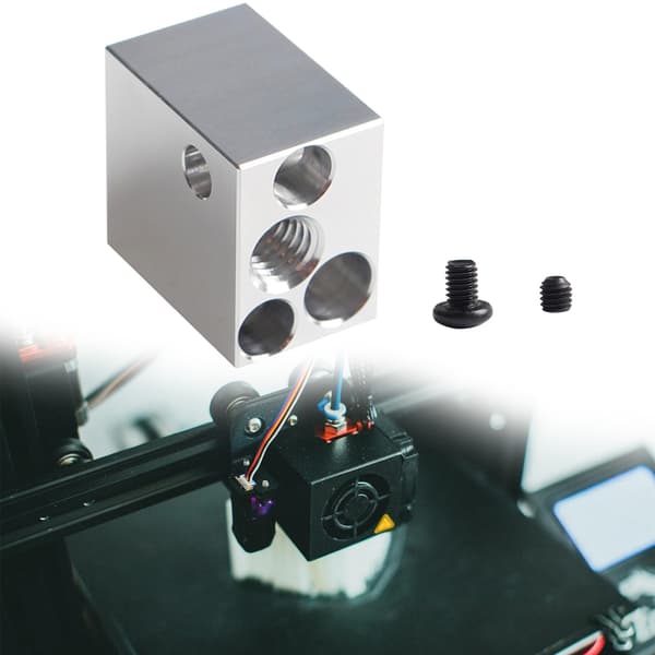 3D Printer Hotend Varmeblok Kompatibel med SV07 Ekstruder Printermodeller