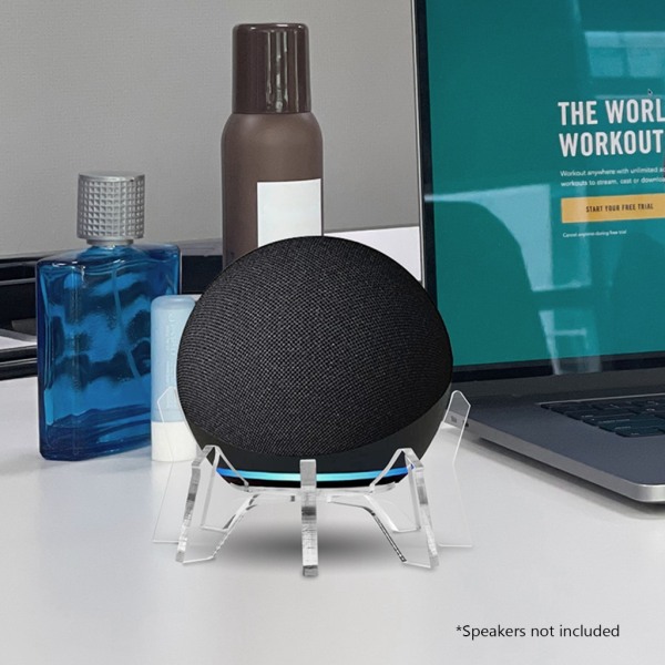 Platssparande bordshållare Akryl bordsfäste bordshållare bordshållare för Echo Dot4 Smart högtalarmonteringshylla