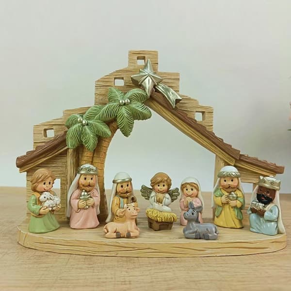 Julekrybbefigurer, Julefigur Ornament Julekrybbe Scene Statue
