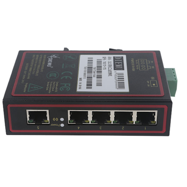 5-portars Din-Rail-nätverksswitch 10/100/1000 Mbps Kapacitet 1 Gb för livstid för Pro
