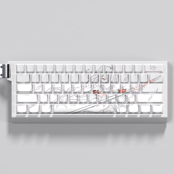 Ergonomisk tastehette-sett PBT 74 taster sidegraverte tastehetter for 61 67 68