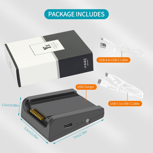 Batteriladdare USB Snabbladdning för DJI AIR 3 Drone