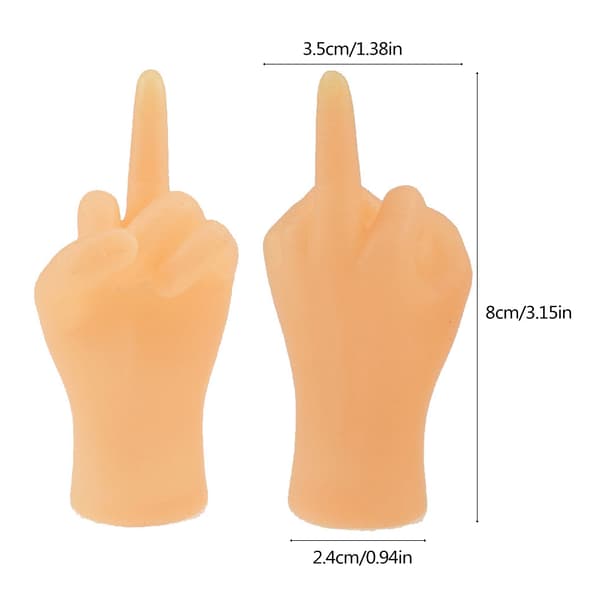 2st/set Roliga simulerade vänster och höger minihänder dockor barnleksak nyhet fingerleksaker presenter modell Halloweenpresent