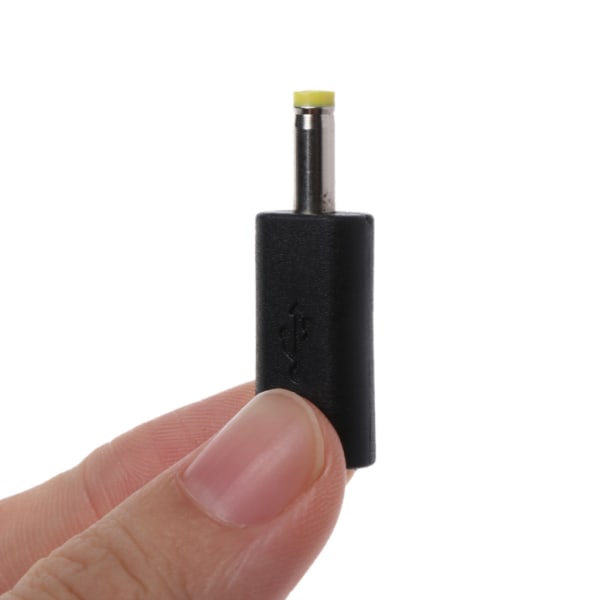 Micro USB Hona Till för DC 4.0x1.7mm Hane Plug Jack Converter Adapter Laddning för för PSP och mer Black