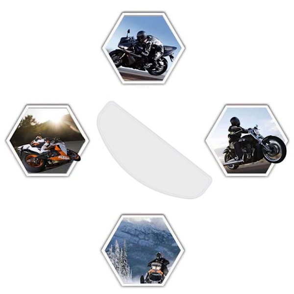 Universal Hjelm Linse Beskytter Regnvejrsdage Anti-dug Film til Motorcykelhjelm