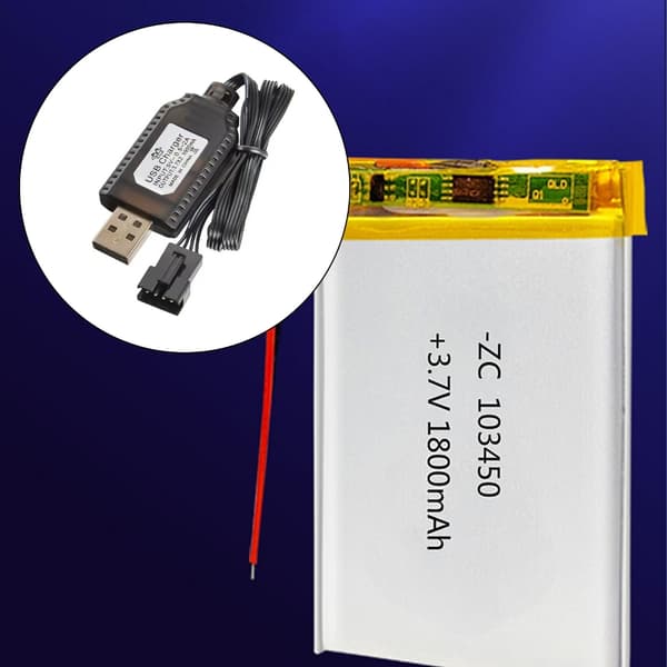2-pak USB-ladekabel SM2.0 4P stikforbindelser til 7,4V bilmodeller