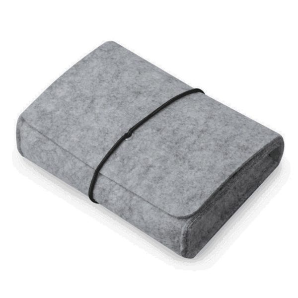 Mjuk Filt Skyddande Fodral Förvaringsväska Ficka för Laddare Mus Strömadapter 15,7x11,9cm