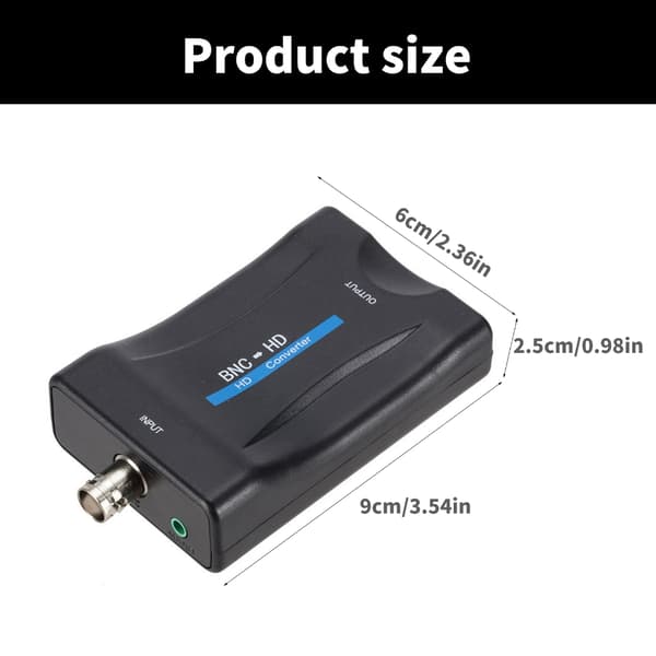 Koaksial BNC til Multimedia Interface Adapter Converter For Analog Video Input
