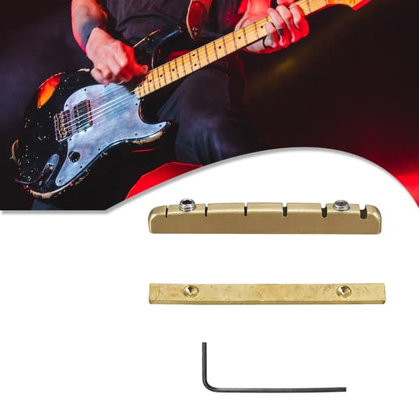 Messing gitaroversadel erstatning forbedrer tone for vedlikehold av elektrisk gitar