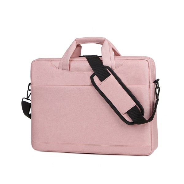 14 15 tums bärbar portfölj Business Handväska för män kvinnor Stor kapacitet Messenger axelväska Pink 14 inches