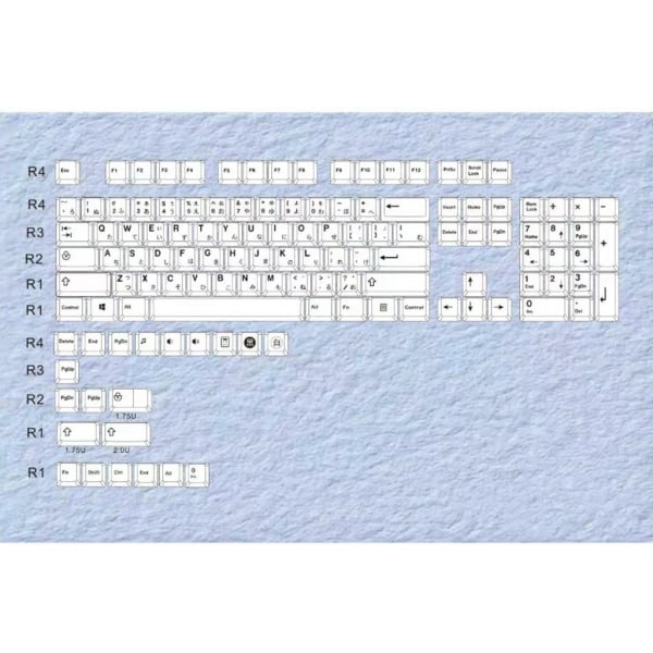 PBT 135 Taster Cherry Profil DYE-Sub Japansk Tastehette Minimalistisk Hvitt Tema Minimalistisk Stil for Mekanisk Tastaturhette