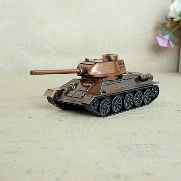 Legering för Tank Cannon Model Metal Mekanisk Desktop Crafts Metal Ornament Bronze