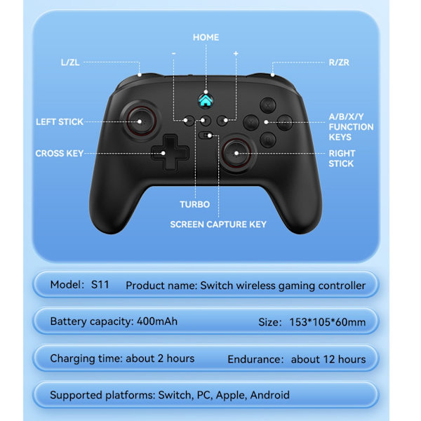 Ny trådlös Bluetooth-kompatibel Gamepad för NS SwitchPro Controller Limited Theme Joystick för PC och SwitchPro OLED-spel Pink