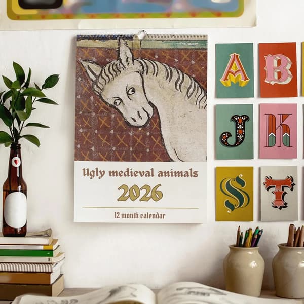 2026 Kreativ Illustrationskalender Konstpapper Tryck Väggkalender