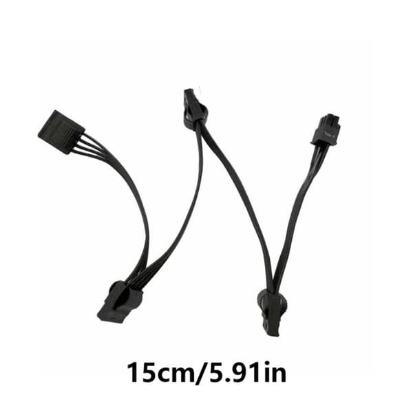 Isäntäkotelon emolevyn IDE 6Pin - 4-porttinen 4Pin virtajohtoadapteri PC:lle