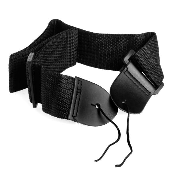 Vävning av PU-läderändar gitarrremmar, justerbar 2 tums nylon akustisk gitarrrem för elgitarrbas