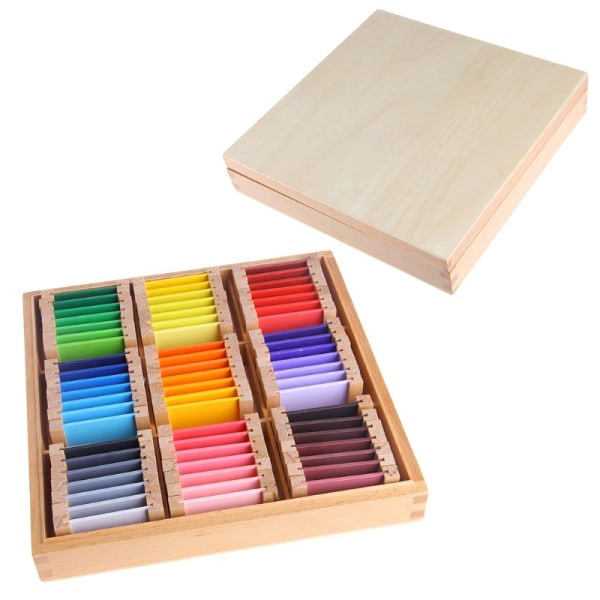 Monessori Sensorial Maerial Learning Color able Box Wood Preschool oy