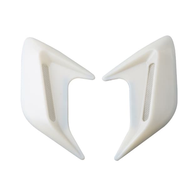 Peels Stick ABS Side Vent Mærkater Universal Auto Tilbehør Dekoration Trim White