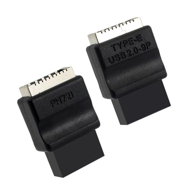 Moderkort USB2.0 9Pin till Typ Frontanslutningar Omvandlare Header Adapter