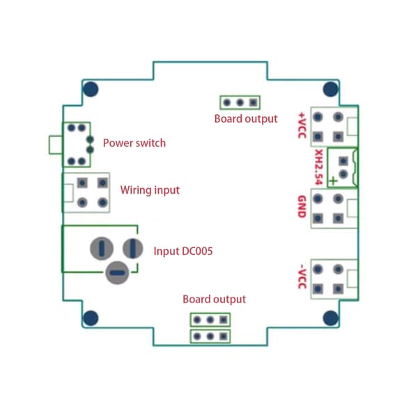 Høyeffektiv TPS5430 Strømforsyningsmodul Kompakt Dobbel Utgangsdesign