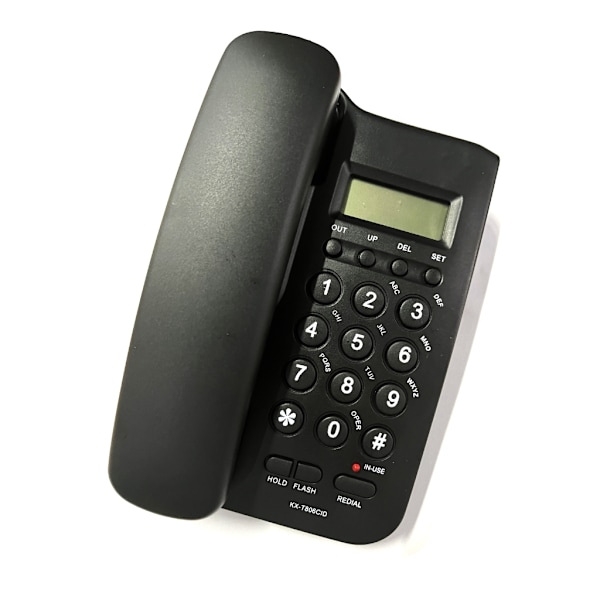 Fast telefon med nummerpresentation Trådbunden klassisk fasttelefon Skrivbord Väggmonterad trådbunden telefon Stor knapptelefon
