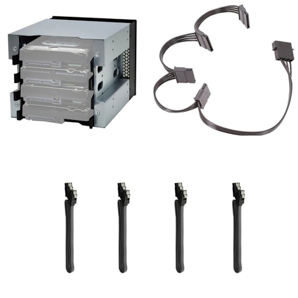 5 tuuman 3 x optisen aseman paikka 4-paikkainen 3,5\" SATA HDD -koteloteline kiintolevyn kelkka-adapterimuunnin