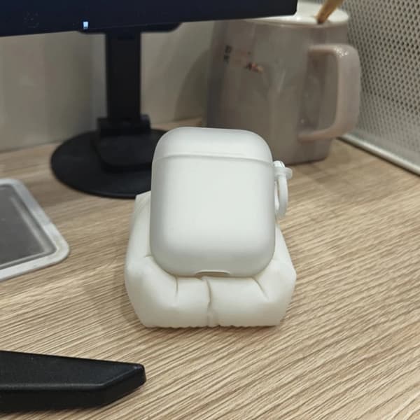 3D-printet sofalignende etui til høretelefoner til Pods 2 3, flere modeller, skrivebord White
