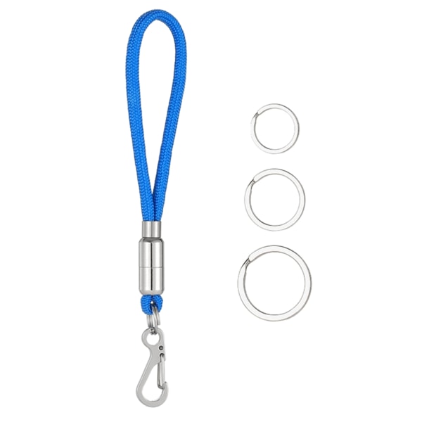 Nyckelring i rostfritt stål Outdoor Survival Paracord Karbinhake Snap Mini Spring Clip Praktisk EDC Spänne Clip för camping Royal blue