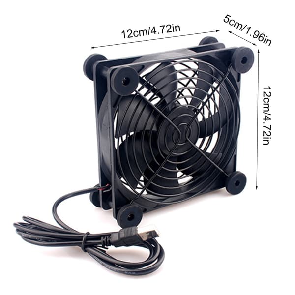 120 mm USB-routerblæser DC5V 12050 2000 RPM routerkøleblæser til modtager DVR