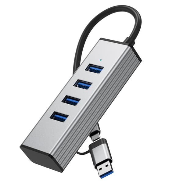 Rask USB3.0-splitter med 4 porter og adapter 10 Gbps dataoverføring