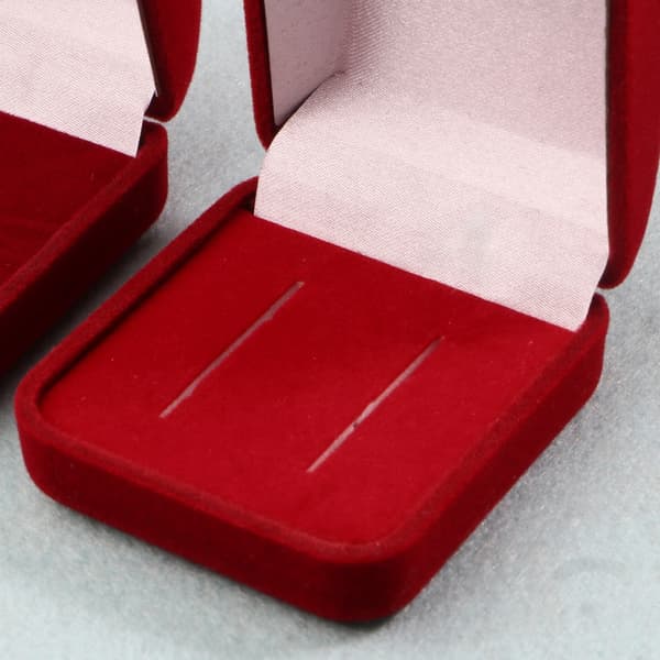 Flip Ring Box Sammet Smycken Presentbox Vigselring Förvaringsfodral för förlovning Bröllopsdag Alla hjärtans dag Black - Single ring 1