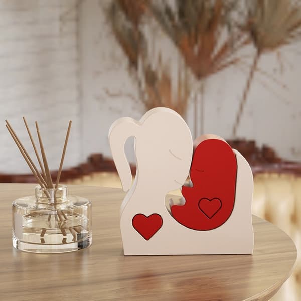 Mamma och Baby Staty Form Mors Dag Silikonform DIY Aromaterapi Ljus