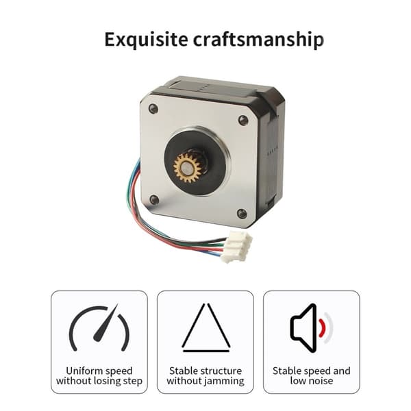 Ekstrudermotor for Neptune 3 Plus sirkulær stegmotor flat aksel