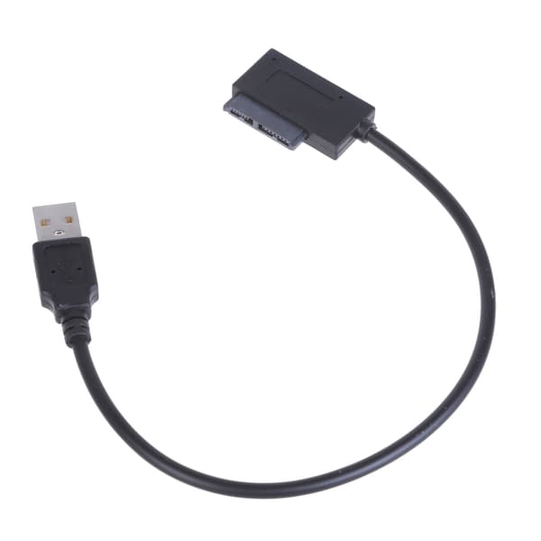 USB2.0 til 7+6 13-pin Slimlines SATA-kabel til bærbare computere, lille størrelse
