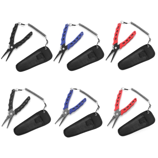 Fish Lip Grippers Grabber Lätt bärbart fiskeredskap Läppgrepp Fish Grabber Clamps Trigger Slitstark fisketång Black Black handle