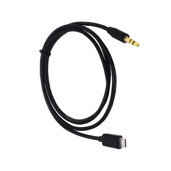 Micros USB til 3,5 mm hann lydbil Aux-kabel for tilkobling til bilsystemer