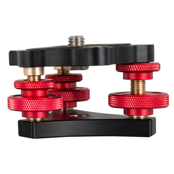 LP-64 Tri-wheel Precision Leveler med Bubble Level Tripod Leveling Base med 3/8" skruvhål, tillverkad av aluminiumlegering
