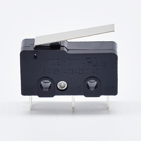 Micro Switch 3Pin NO/NC Mini Limit Switch 5A 250VAC M102-011 Roller Arc Spak Snap Action Push Micro Switch Svart