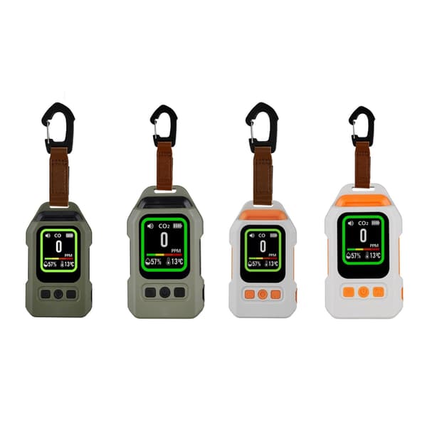 Häkävaroitin CO-varoitin matkoille, mini-häkävaroitin Green 4 in 1