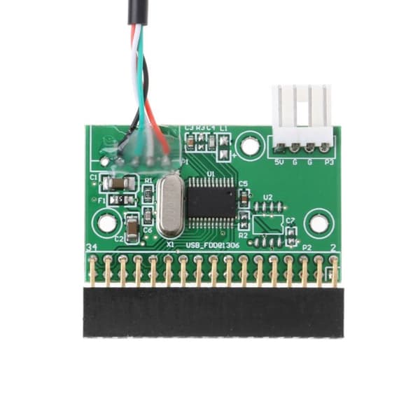 34Pin til USB-kabeladapter Enkel 1,44MB 3,5 tommer diskettedrevsforbinder PCB