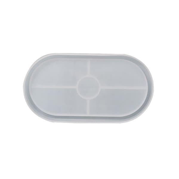 Coaster Resin Molds Silikonebakkeform Oval Epoxy Støbeform til gør-det-selv-håndværk