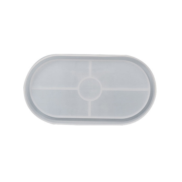Resin Coaster Forme, Silikone Bakke Coaster Resin Form Oval Epoxy Resin Støbeform til Boligindretning Smykkeskrin Resin Form