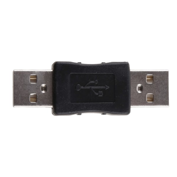 USB 2.0 Hane till USB 2.0 Hane Adapter, USB2.0 Converter Coupler Extension Extender Connector Converter, svart