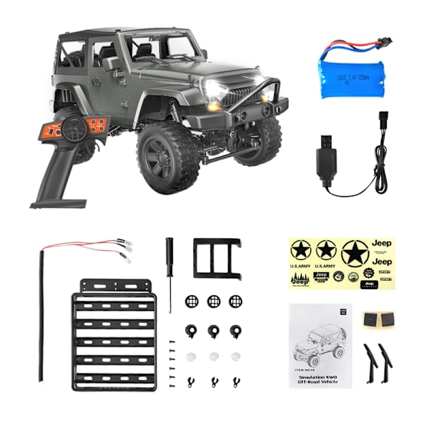 Kauko-ohjattava auto RC Crawler 1/14 mittakaava 4WD Nopea Maastoauto Monster RC -autoille 2.4Ghz Radio-ohjattava auto Hob