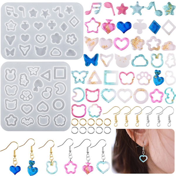 Not Star Resin Fyllningsform DIY Epoxihartsform för Flytande Sand Gjutform 2 piece set