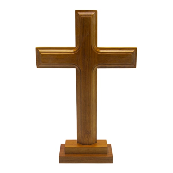 Trästativ för korsdekor Altare för kors med stativ Dubbelsidigt bord fo