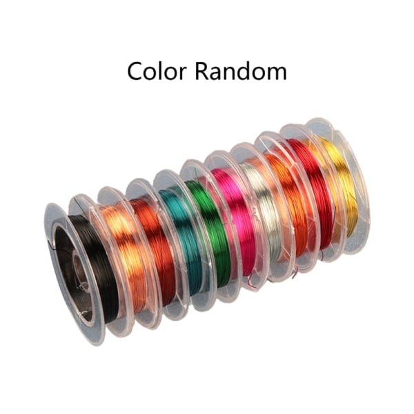 Kopparsmyckestråd, 0,3-0,38 mm smycken pärltråd Anfärgningsbeständig bar ståltråd Konstnärlig hantverkslindning trådrulle D
