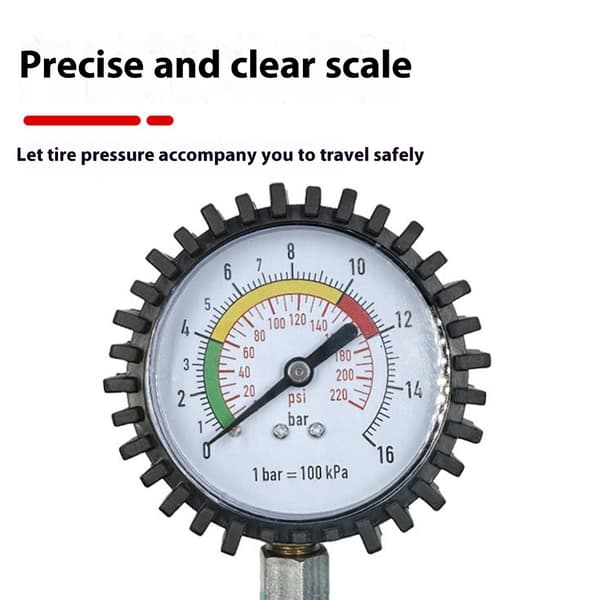 Precisionskonstruerad däcktrycksmätare med exakt och lättläst display