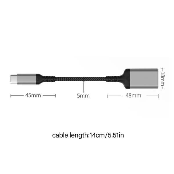 Multifunktionelt USB C OTG-kabel Link Mus Flashdrev til Type C Telefoner Tablets